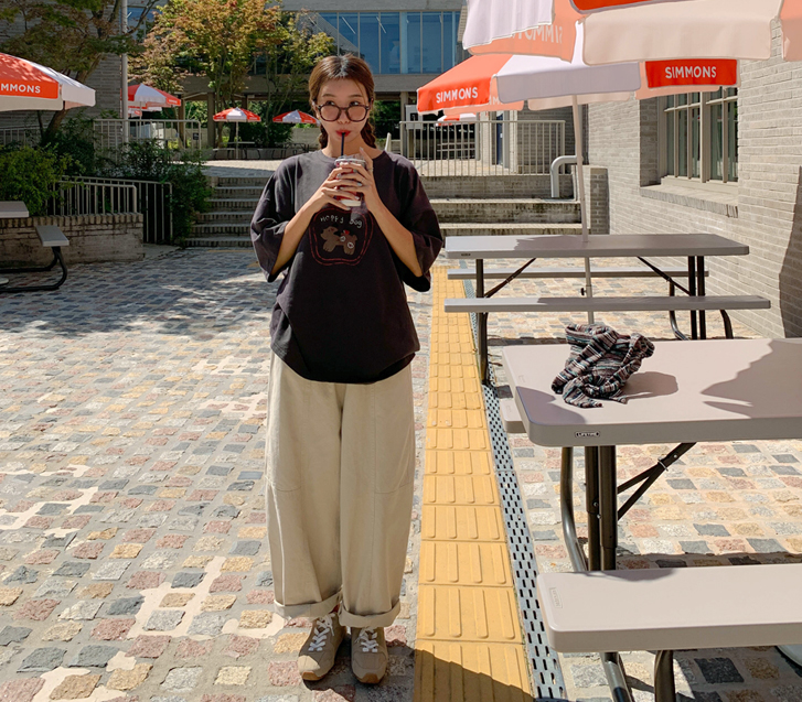 Parfait Cut Banding Baggy Wide Pants