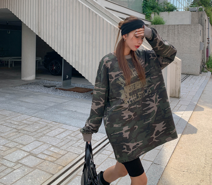 [Unisex] Melrose Camo Dye Long-sleeve Long T-shirts