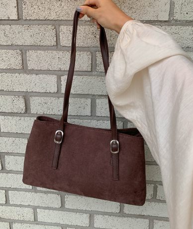 Swan double buckle shoulder bag