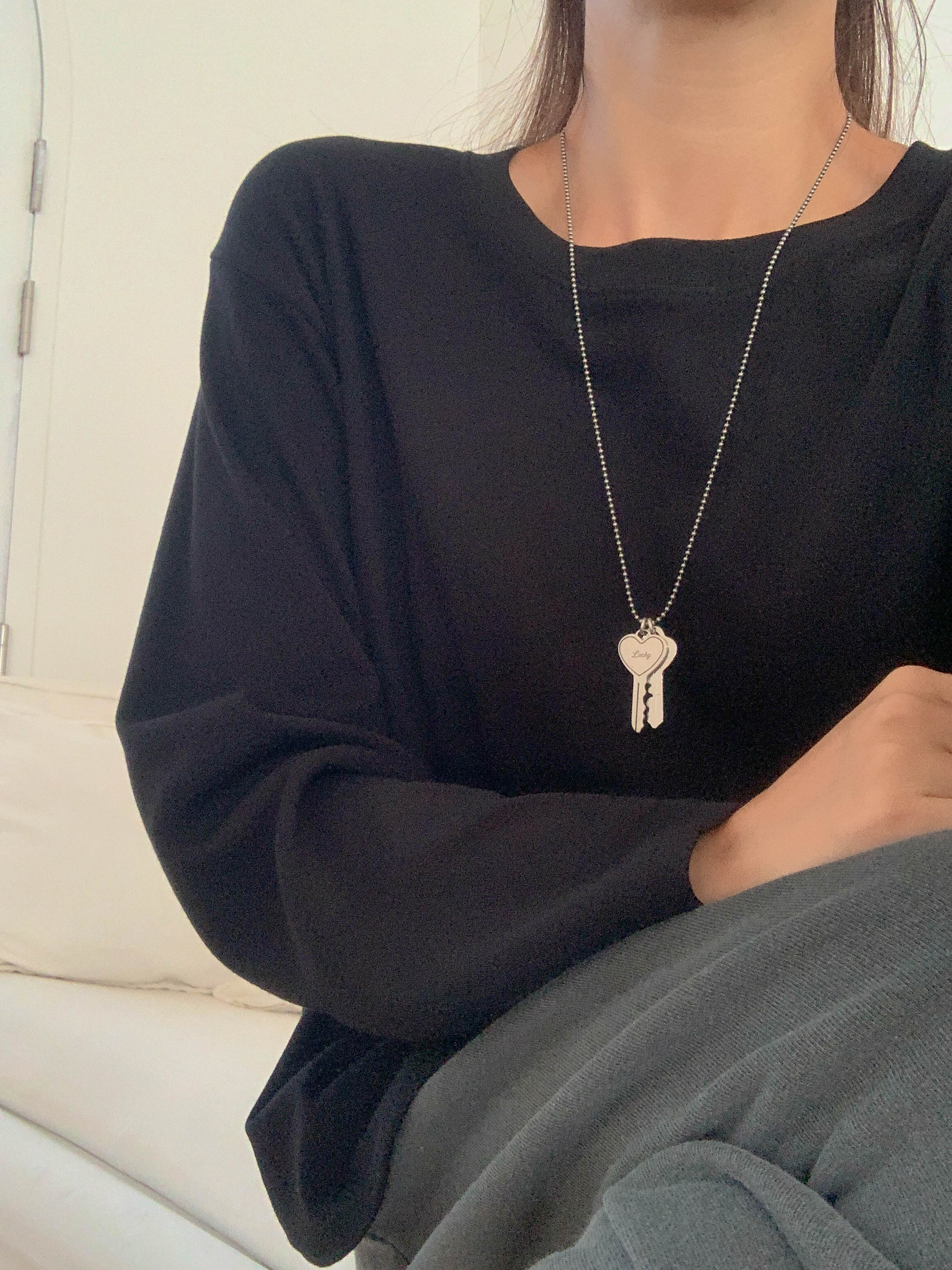 Juri Long Two Key Necklace