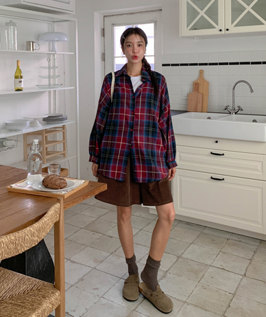 Reply Unbal Check Shirt Shirt
