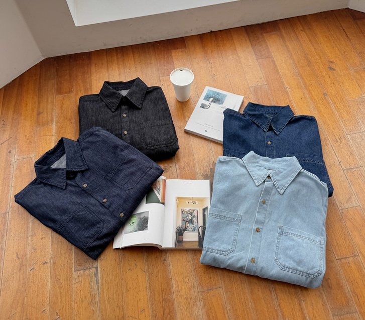 Sobe Non-Fade Denim Long-sleeve Shirt Shirt