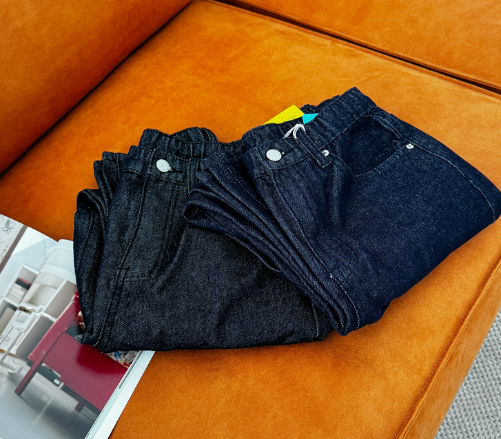 Royco Denim Banding Straight Wide Pants (Short/Basic/Longver)