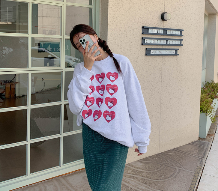 Heartcat dyed sweatshirt