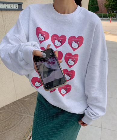 Heartcat dyed sweatshirt