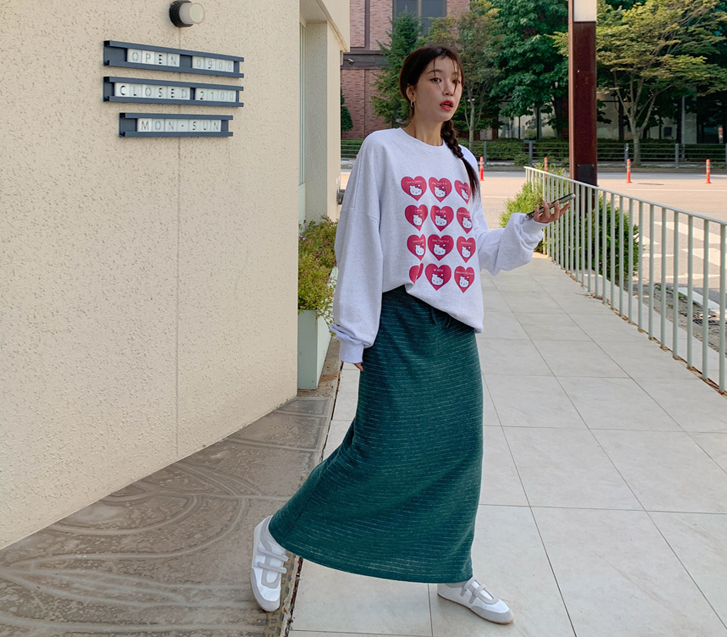 Banding Rong skirt with stamped outer layer