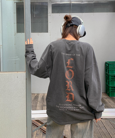 [Unisex] Road dye pigment long-sleeve long t-shirts