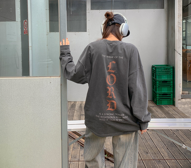 [Unisex] Road dye pigment long-sleeve long t-shirts