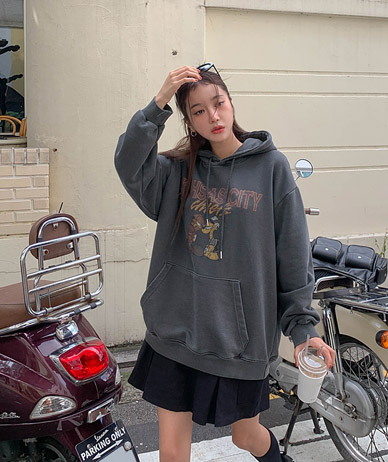 [Unisex] City Nayeom Pigment Washing Hoodie