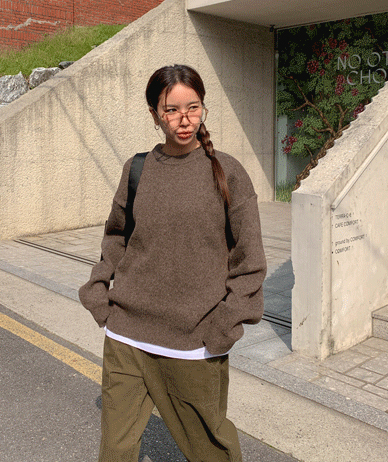 [Unisex] Rehol Cashmere Like Boxy Wool Knit
