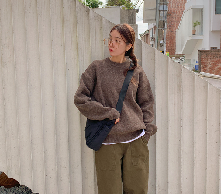 [Unisex] Rehol Cashmere Like Boxy Wool Knit