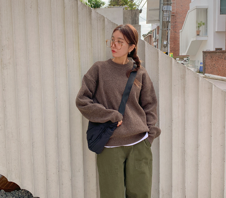[Unisex] Rehol Cashmere Like Boxy Wool Knit