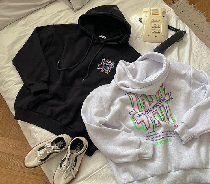 [Unisex] New Star Neon Overfit Napping Hoodie