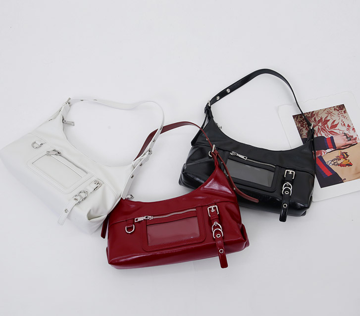 Meat Zipper Leather Bag