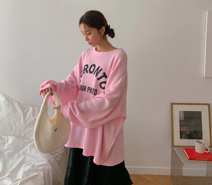 Toronto Lettering Fleece Long-sleeve Long T-shirts