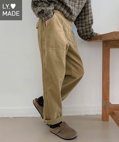 [20% off special sale] Silicone Washing Corduroy Pocket Banding Exhaust Pants