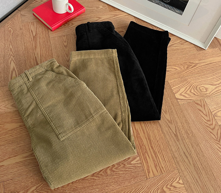 [20% off special sale] Silicone Washing Corduroy Pocket Banding Exhaust Pants