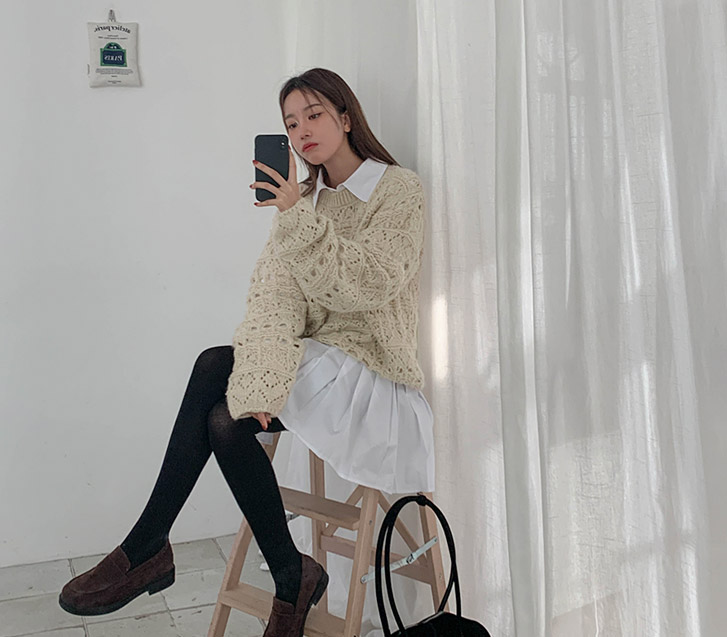 Haze Skashi Punching Knit