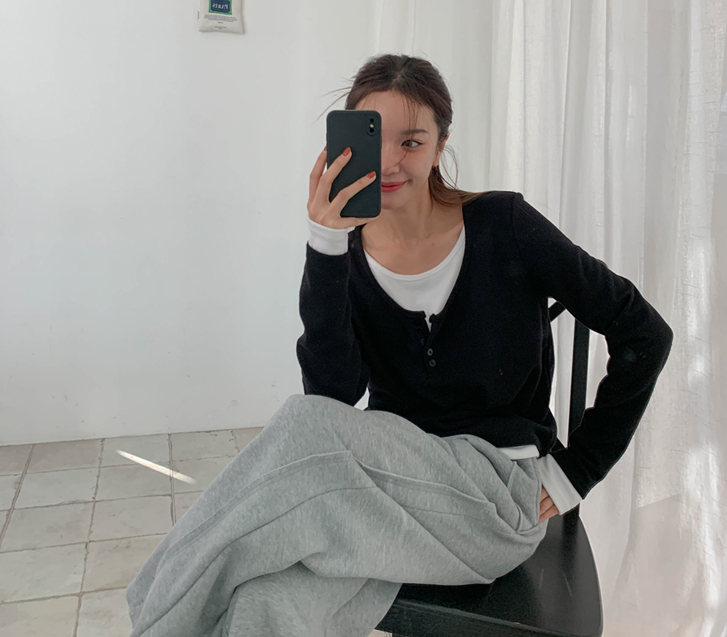 River outer layered long-sleeve T-shirt