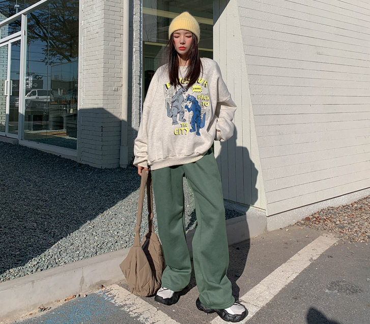 Wear napping wide training pants