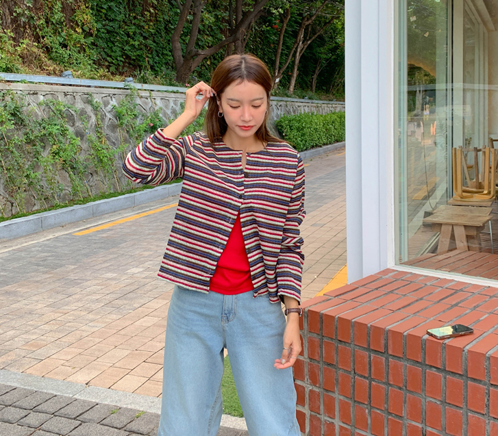 Tutu color combination Knit Cardigan