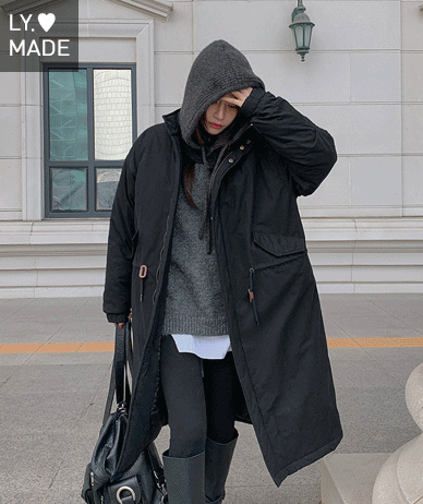 [15% off special sale] Mer Highneck quilting field jacket long padding