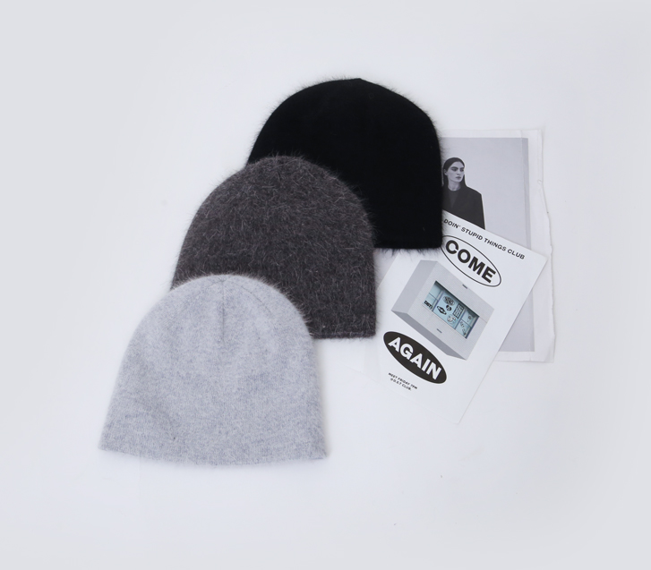 Flat Angora Beanie