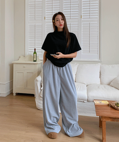 Moa Corduroy Two-Way String Wide Pants