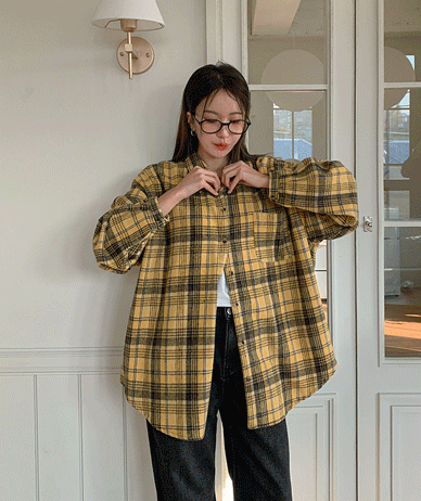 Mime Check Overfit Shirt