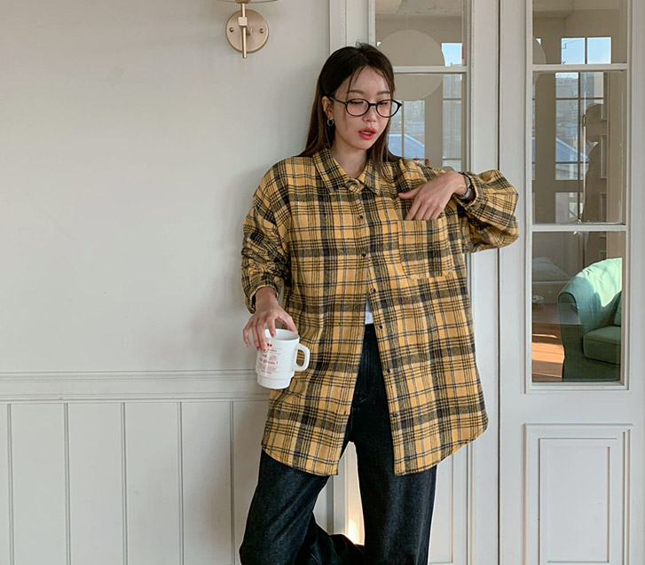 Mime Check Overfit Shirt