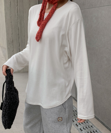 Rono napping Gulim Raund neck long-sleeve T-shirt