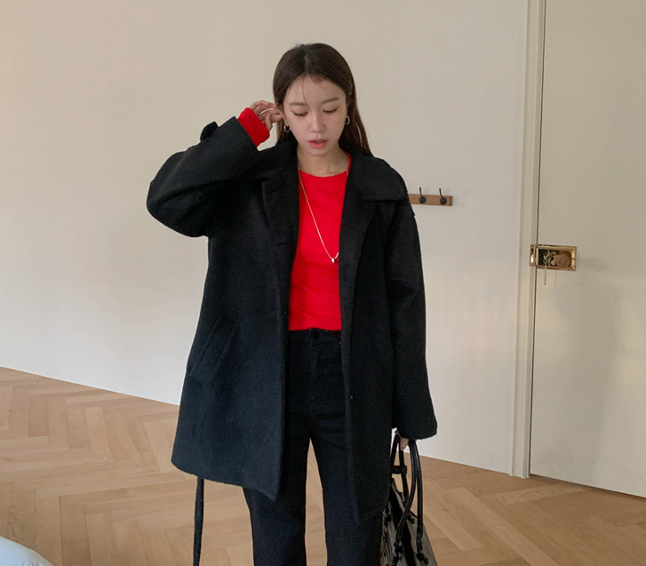 Hannah Belt Wool Harp Coat