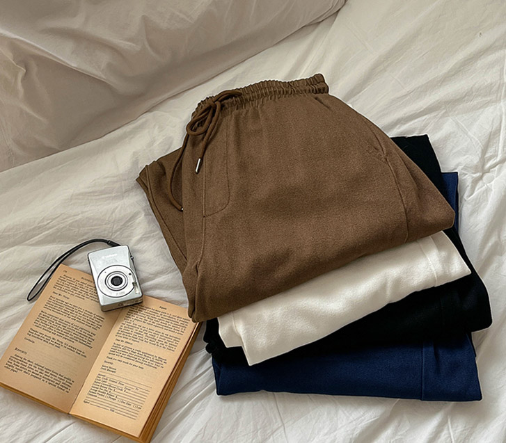 Guaranteed Outer Peach Pin Tuck Wide Banding Pants (Short/Longver)