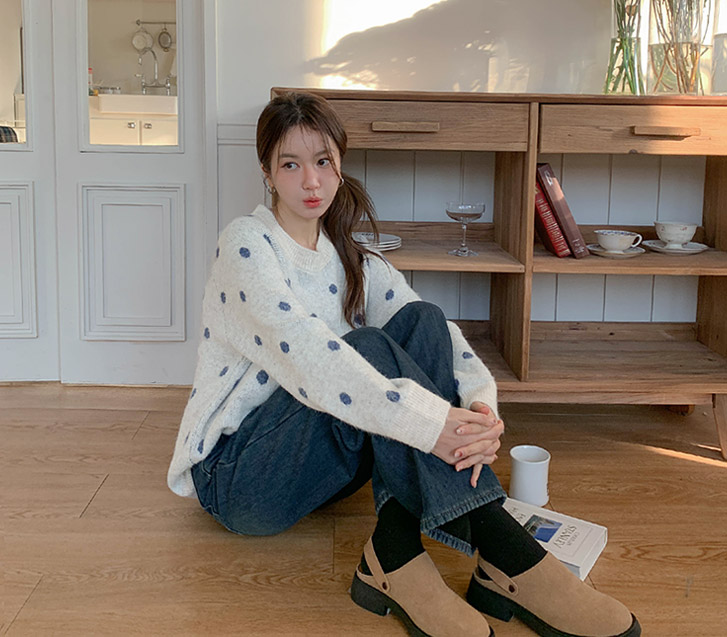 Shubi Dot Soft Round neck Knit