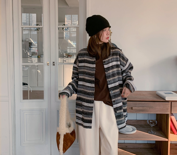 [Unisex] Mono Patterns Knit Cardigan