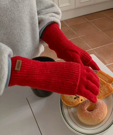Nez Fingerhole Two-Way Wool Warmer Gloves
