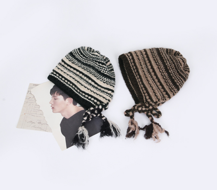 Patterns Knit Bonnet Wool Beanie