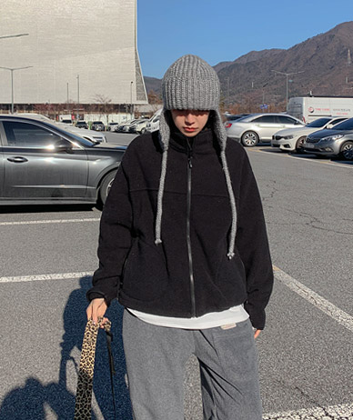 Tug Highneck Cut-Out Fleece Zip-up