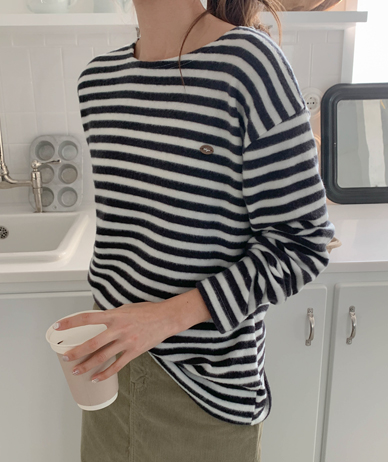 Pendant single-breasted outer fleece long-sleeve T-shirt