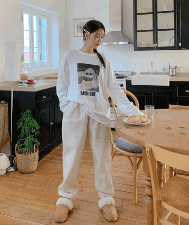 Milk Patch Napping Jogger Banding Training Pants