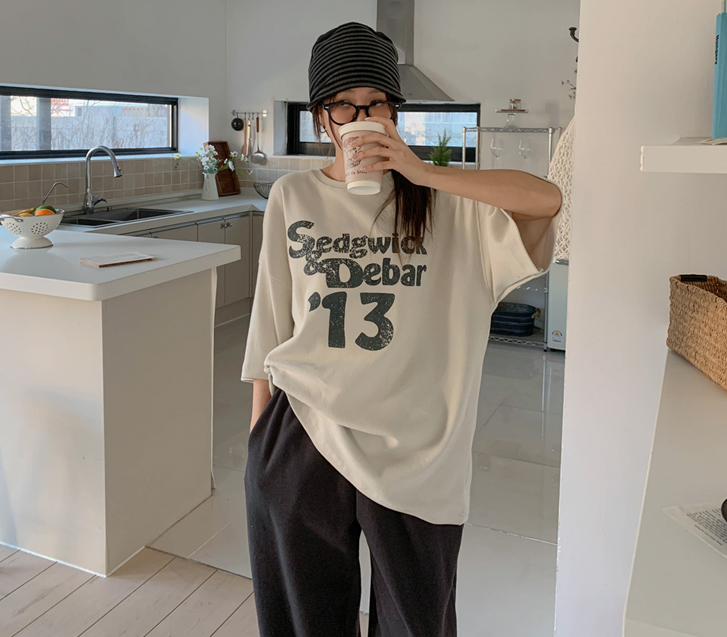 13 Nayeom Peach Blossom Short-sleeve Long T-shirts