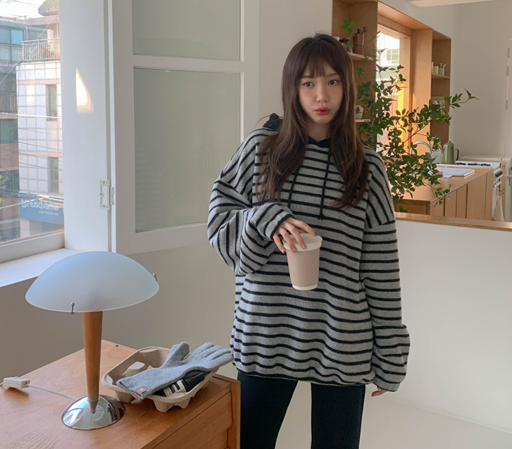 Pommel outer fleece single-breasted long hoodie