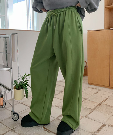 [Unisex] Center cut sheepskin two-way wide pants