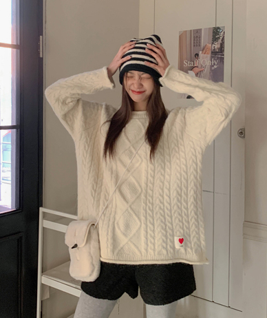 Heart Patch Twiddle Knit