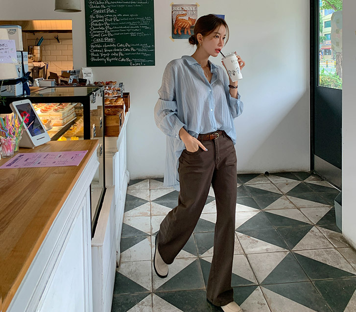 Rocks Cotton Banding Wide Pants