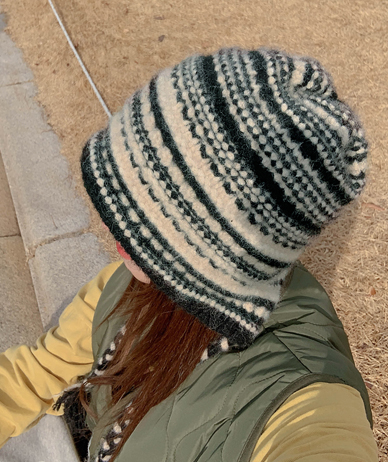 Patterns Knit Bonnet Wool Beanie