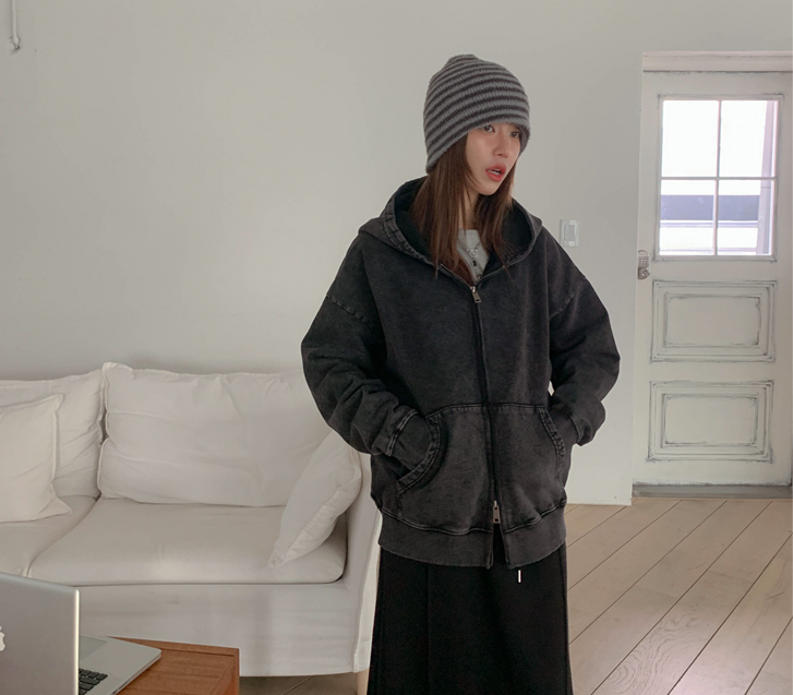 [Unisex] Mars Pigment Heavy Zip Up Hoodies