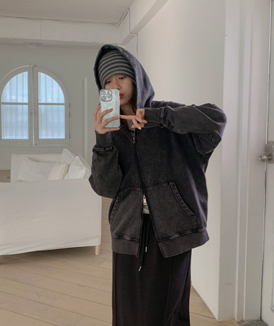 [Unisex] Mars Pigment Heavy Zip Up Hoodies