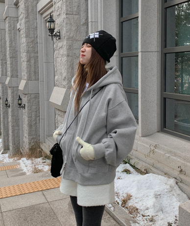 Easy napping two-way Hoodies zip up