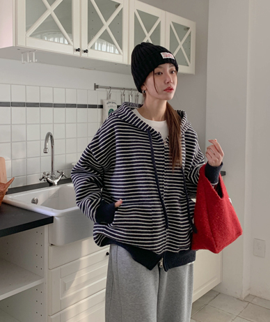 Perk Dangara Knit Hoodies zip up